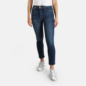 RE/DONE Jeans, Womens 26, High Rise Ankle Crop, Midnight Blue.